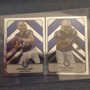 2017 Chrome Panini Stiker Lot: Indianapolis Colts - Andrew Luck & Frank Gore